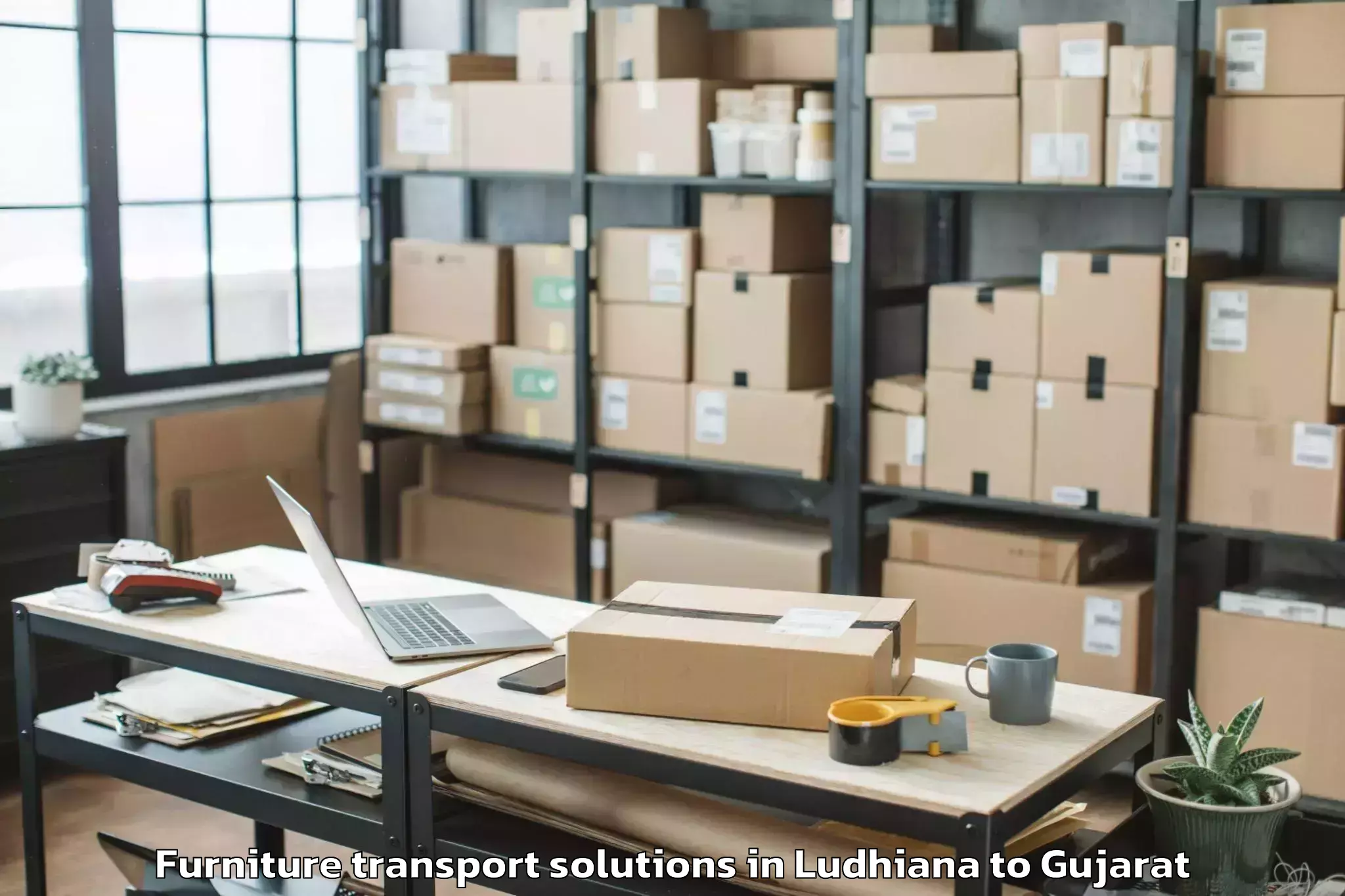 Efficient Ludhiana to Gandhidham Furniture Transport Solutions